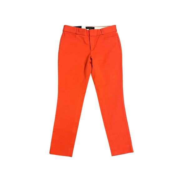 NWT Banana Republic Orange Sloan Skinny Low Rise Cropped Pants SZ 0 Work Office - Picture 1 of 8
